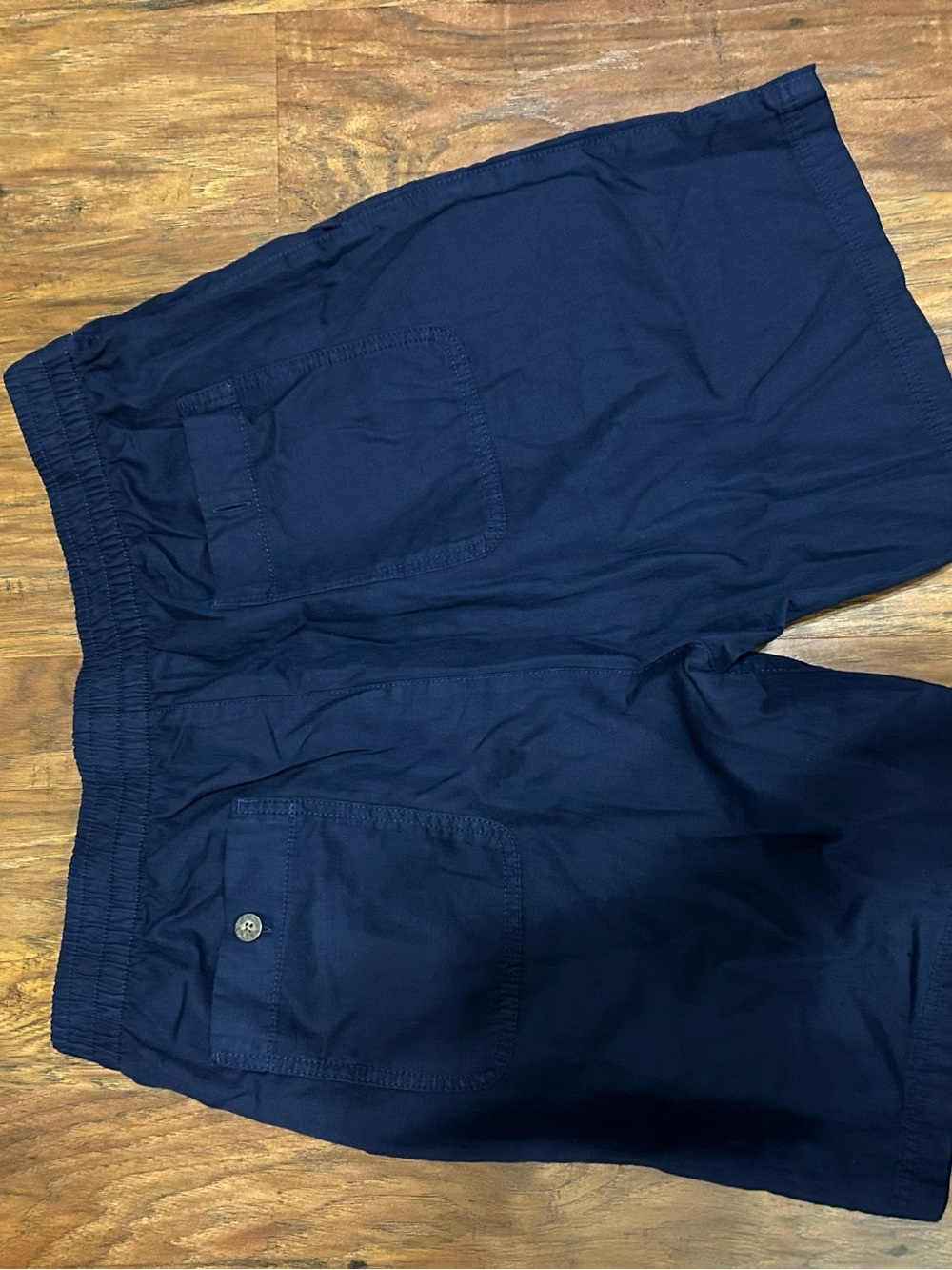 Caribbean Navy Blue Flat Front Men's Shorts With Pockets - Picture 5 of 5